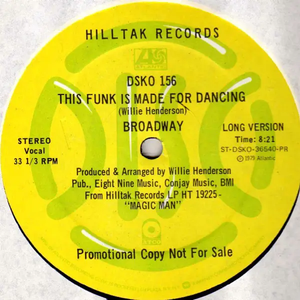 BROADWAY - This Funk Is Made For Dancing - Disque Maxi x 1