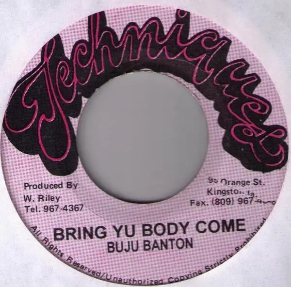 BUJU BANTON - Bring Yu Body Come - Disque 45T x 1