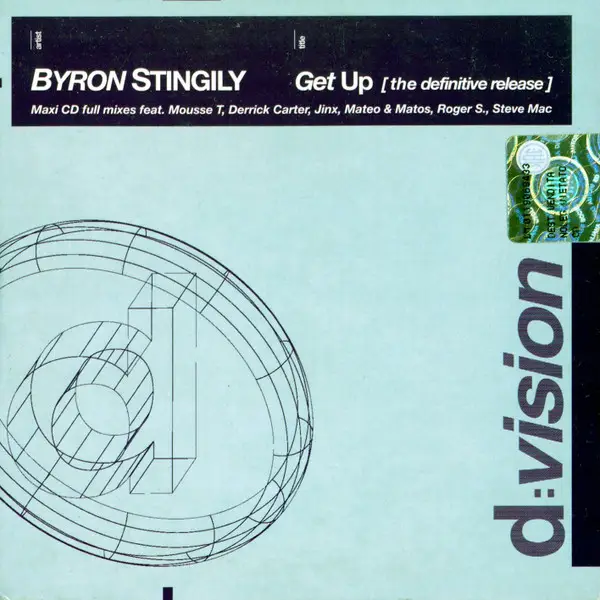 BYRON STINGILY - Get Up (The Definitive Release) (PROMO CARDBOARD) - CD single