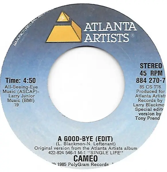 CAMEO - A Goodbye (Edit) - 7inch x 1
