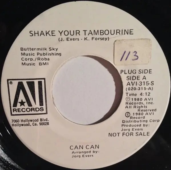 CAN-CAN - Shake Your Tambourine - 7inch x 1