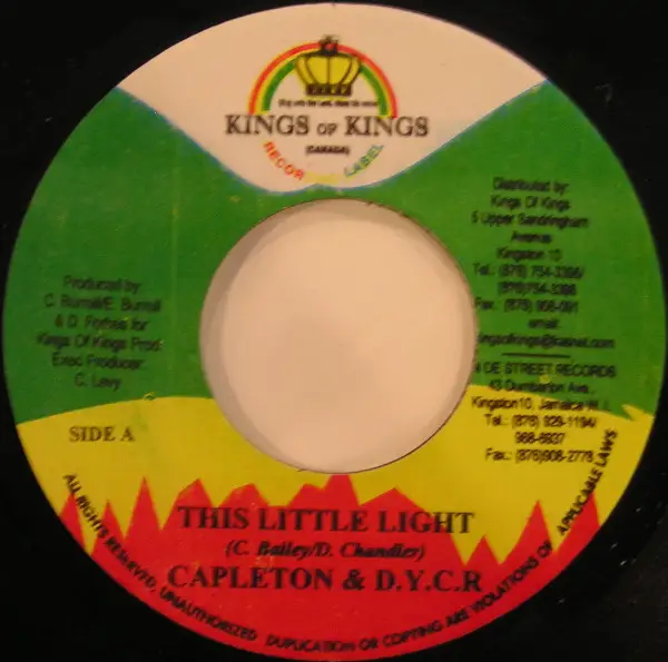 CAPLETON & DYCR / HOLLOW POINT - This Little Light / Time Goes By - Disque 45T x 1
