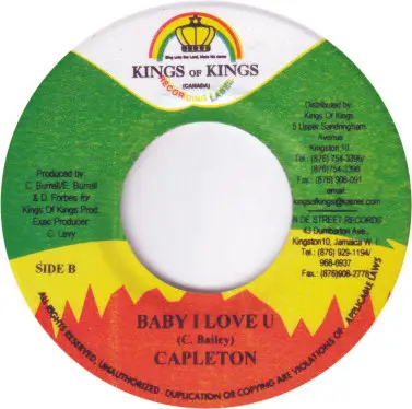 CAPLETON & GENIE SLICK - Baby I Love You - Disque 45T x 1