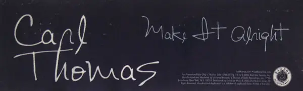 CARL THOMAS - Make It Alright - 12 inch x 1