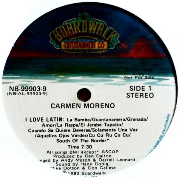 CARMEN MORENO - I Love Latin - Disque 33T
