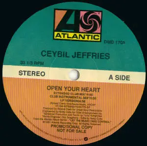CEYBIL JEFFRIES, CEYBIL JEFFERIES - Open Your Heart - Disque Maxi x 1
