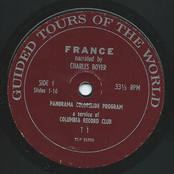 CHARLES BOYER - Guided Tours Of The World - France - Disque 45T x 1
