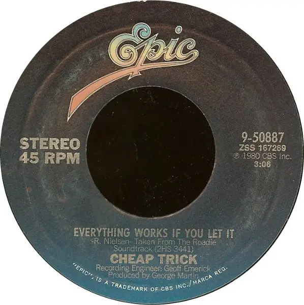 CHEAP TRICK - Everything Works If You Let It / Way Of The World - 7inch x 1