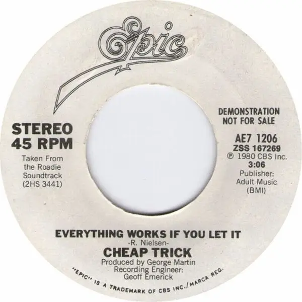 CHEAP TRICK - Everything Works If You Let It - 7inch x 1
