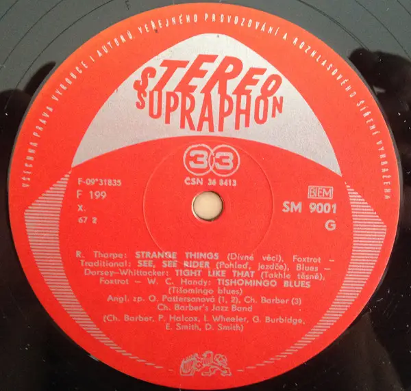 CHRIS BARBER'S JAZZ BAND , OTTILIE PATTERSON , CHRIS BARBER - Strange Things - Disque 25 cm