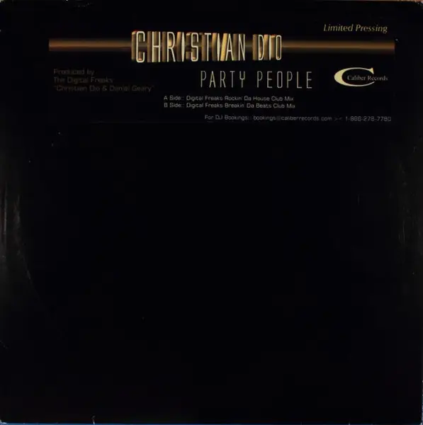 CHRISTIAN DIO - Party People (LIMITED EDITION ; PROMO) - Disque Maxi x 1