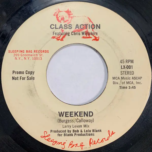 CLASS ACTION FEATURING CHRISTINE WILTSHIRE - Weekend - 7inch x 1