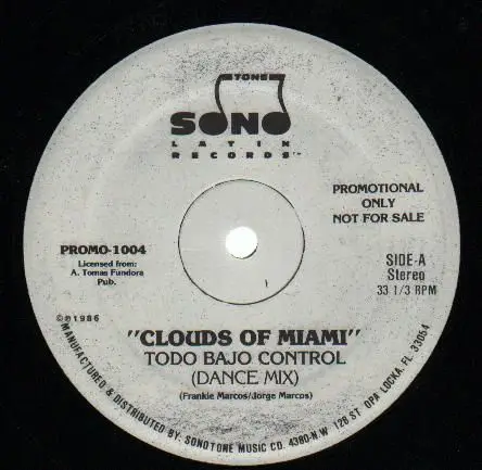 CLOUDS OF MIAMI - Todo Bajo Control / Dora La Computadora (RAR PROMO) - Disque Maxi x 1