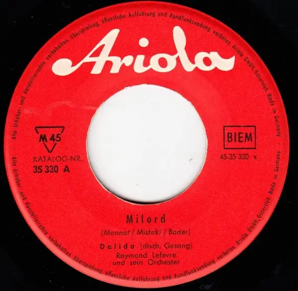 dalida milord / romantica