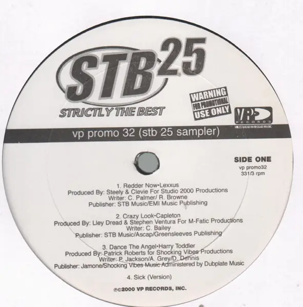DANCEHALL SAMPLER - Strictly The Best 25 (STB Sampler) - Disque Maxi x 1
