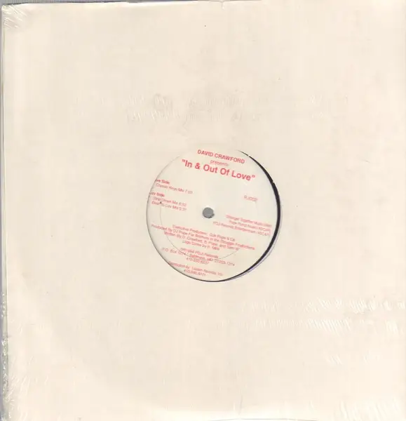 DAVID CRAWFORD - In & Out Of Love (STILL SEALED) - Disque Maxi x 1