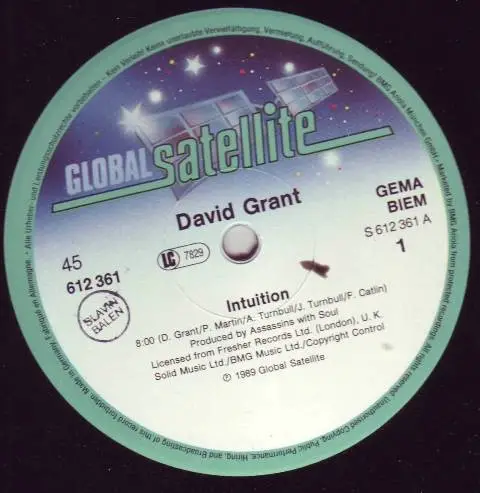 DAVID GRANT - Intuition - Disque Maxi x 1