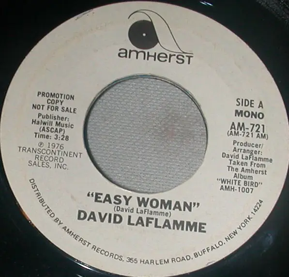 DAVID LAFLAMME - Easy Woman - Disque 45T x 1