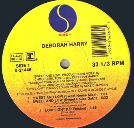DEBORAH HARRY - Sweet And Low - 12 inch x 1