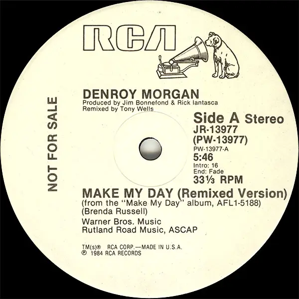 DENROY MORGAN - Make My Day (Remix) - Disque Maxi x 1