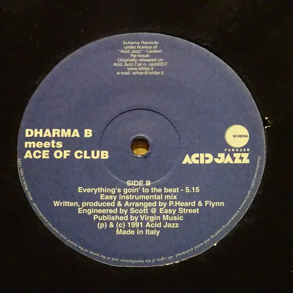 DHARMA B MEETS ACE OF CLUBS - Everything's Goin' To The Beat - Disque Maxi x 1