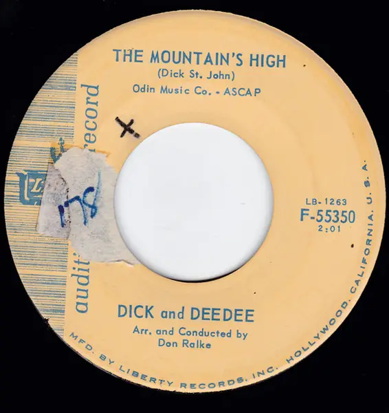 DICK AND DEE DEE - The Mountain's High - 7inch x 1