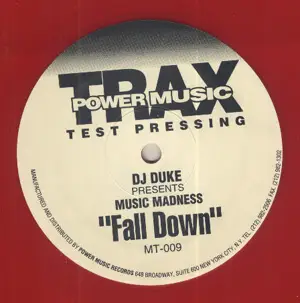 DJ DUKE PRESENTS MUSIC MADNESS - Fall Down - Disque Maxi x 1