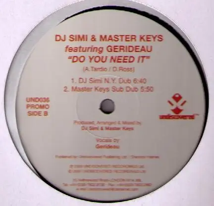 DJ Simi & Master Keys Do You Need It