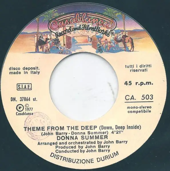 DONNA SUMMER - 'Theme From The Deep' (Down, Deep Inside) - 7inch x 1