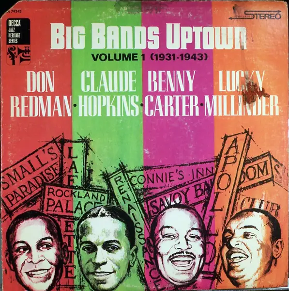 DON REDMAN, CLAUDE HOPKINS, BENNY CARTER, LUCKY MILLINDER - Big Bands Uptown Volume 1 (1931 - 1943) - LP