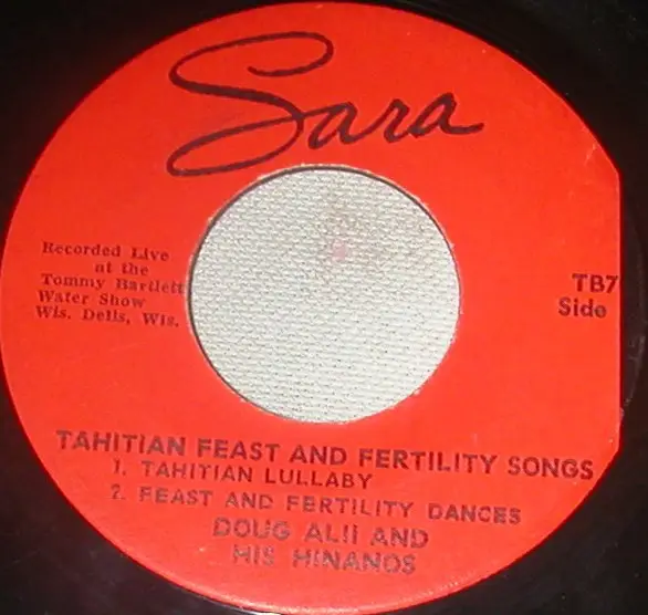 DOUG ALII AND THE HINANOS - Feast & Fertility Dances - Disque 45T x 1