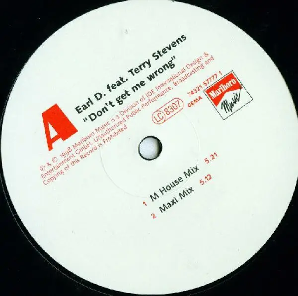 EARL D. FEAT. TERRY STEVENS - Don't Get Me Wrong - 12 inch x 1