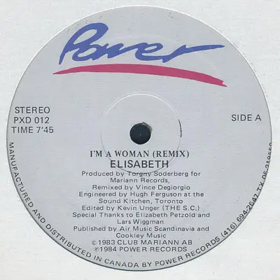 ELISABETH - I'm A Woman - 12 inch x 1
