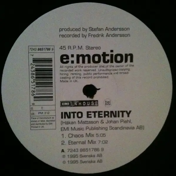 E:MOTION - Into Eternity - 12 inch 45 rpm