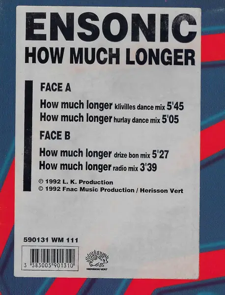 EN-SONIC - How Much Longer - Disque Maxi x 1
