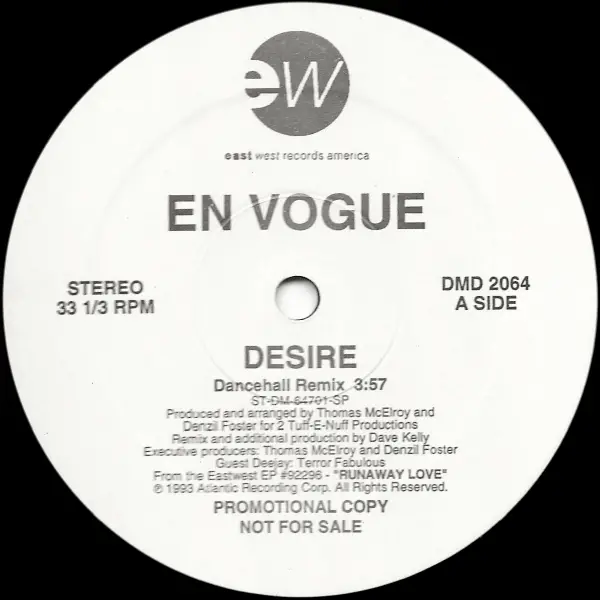 EN VOGUE - Desire (Dancehall Remix) - Disque Maxi x 1