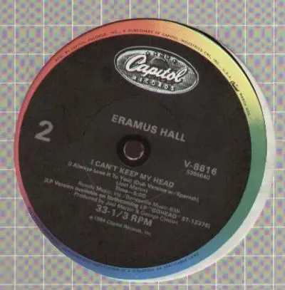 ERAMUS HALL - I Can't Keep My Head (I Always Lose It To You) - Disque Maxi x 1