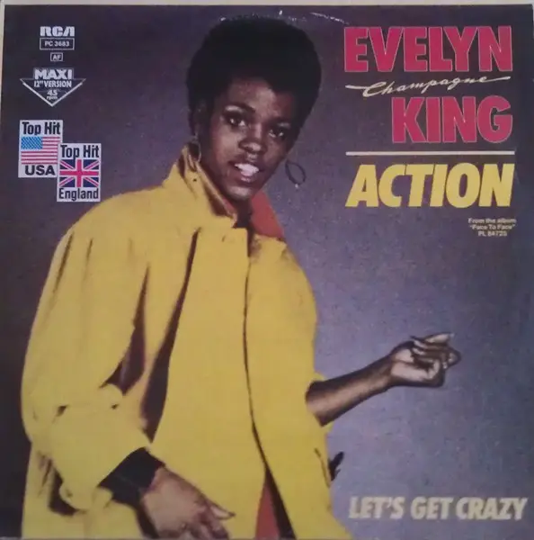EVELYN KING - Action / Let's Get Crazy - Disque Maxi x 1