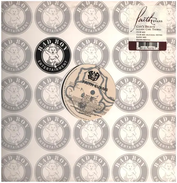 FAITH EVANS FEATURING CARL THOMAS - Can't Believe - Disque Maxi 45T