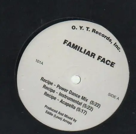 FAMILIAR FACE - Recipe / Break It Down - 12 inch x 1