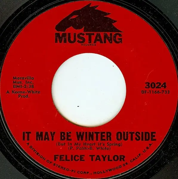 FELICE TAYLOR - It May Be Winter Outside (But In My Heart It's Spring) - 7inch x 1