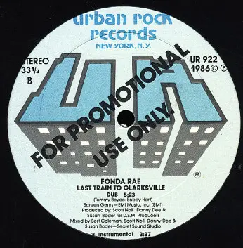FONDA RAE - Last Train To Clarksville (PROMO) - 12 inch x 1