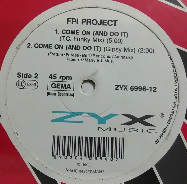FPI PROJECT - Come On (And Do It) - Disque Maxi x 1