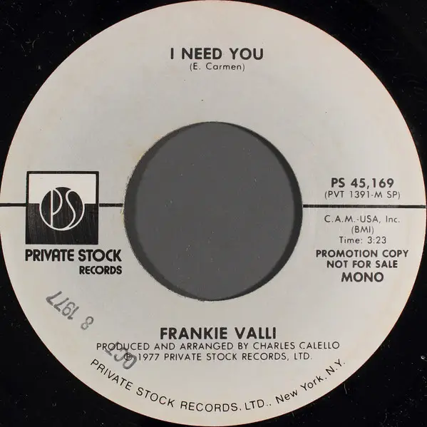 Frankie Valli I Need You