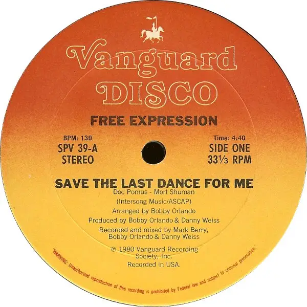 FREE EXPRESSION - Save The Last Dance For Me / Chill-Out! - 12 inch x 1