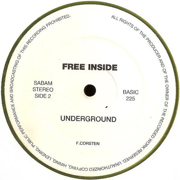 FREE INSIDE - Underground (YELLOW VINYL) - 12 inch x 1