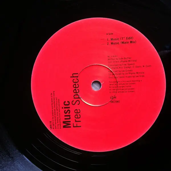 FREE SPEECH - Music - 12 inch x 1