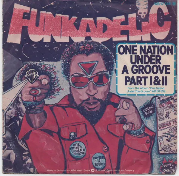 FUNKADELIC - One Nation Under A Groove Part I & II - Disque 45T x 1