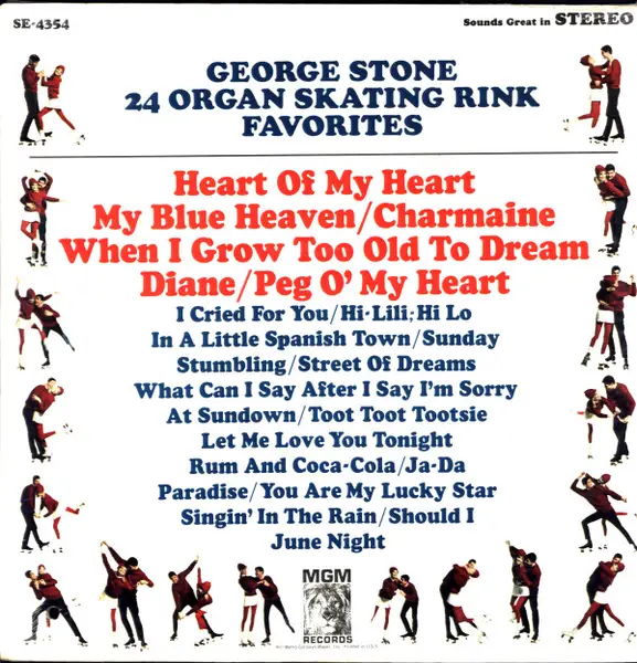 GEORGE STONE - 24 Organ Skating Rink Favorites (STILL SEALED) - Disque 33T
