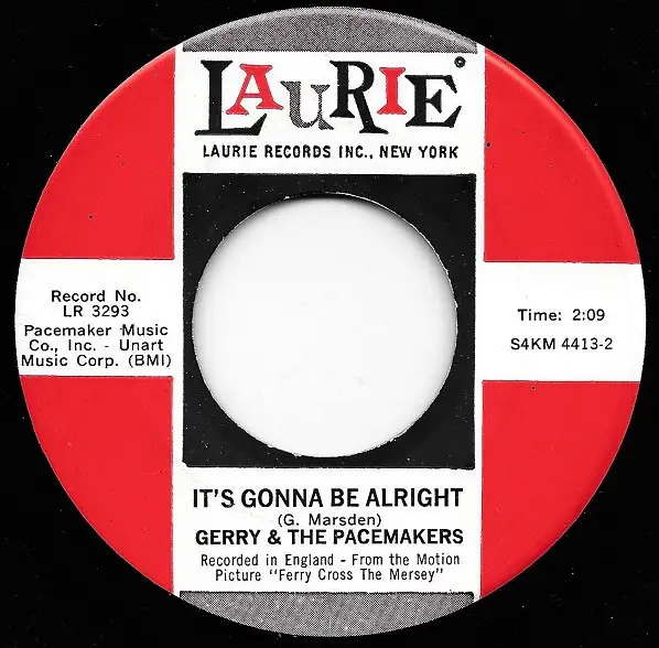 GERRY & THE PACEMAKERS - It's Gonna Be All Right - Disque 45T x 1